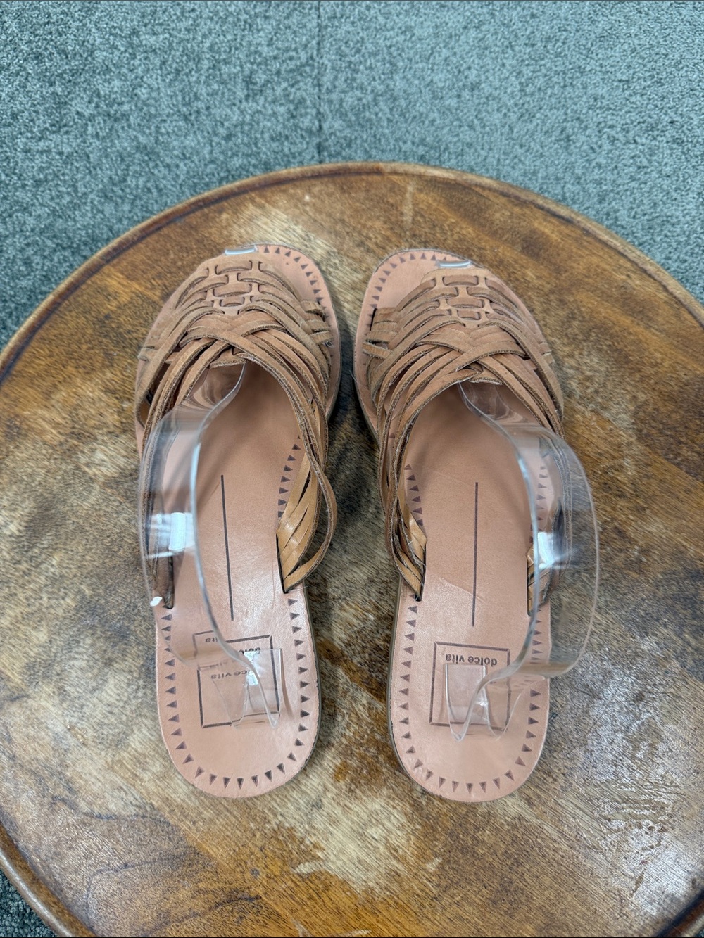 Dolce Vita Sandals Wm 8B Jacey Woven Leather Slide Haurache Boho Festival - Picture 6 of 13